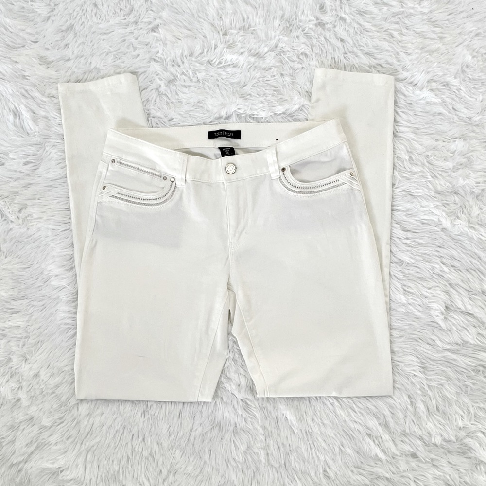 White House Black Market Skinny Jeans White Size 6
